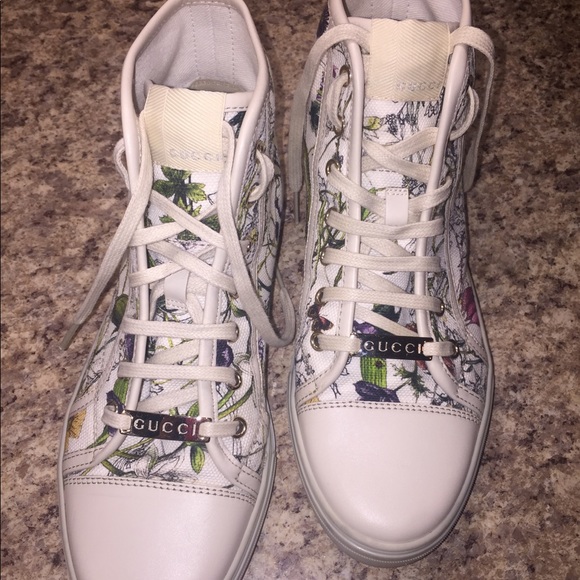 gucci women's floral sneakers